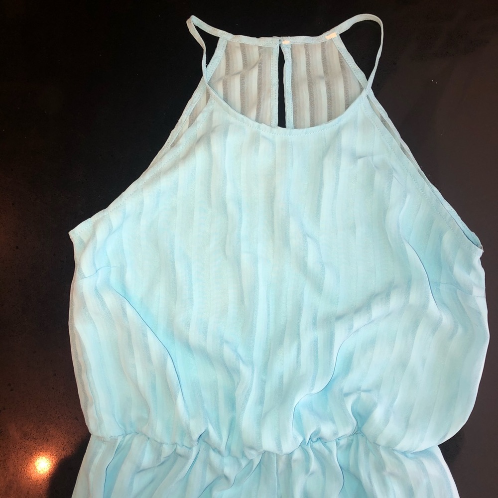 PLEATED JUMPSUIT IN BLUE SIZE S CHICO LOVE TREE